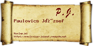 Paulovics József névjegykártya